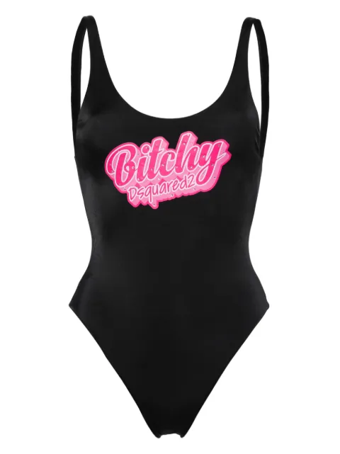 DSQUARED2 logo-print one-piece Black D6BGC4800ISA01
