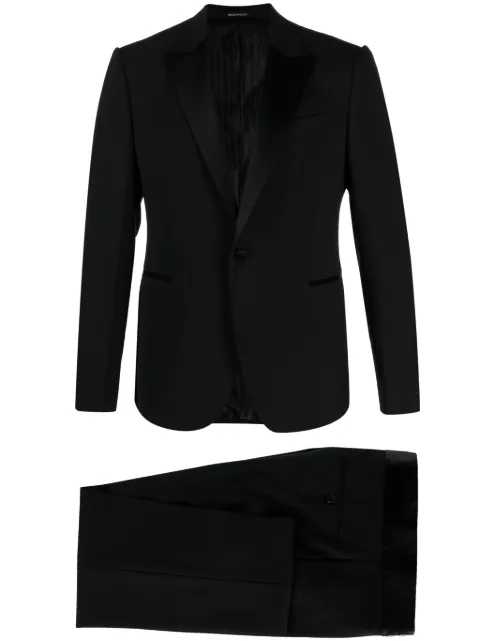 Emporio Armani single-breasted tailored suit Black E31VMU01506