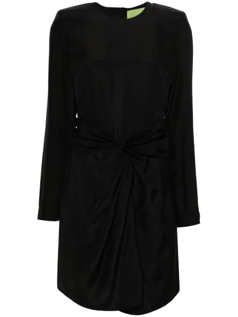 GAUGE81 Izu knot-detailed silk dress Black 124218