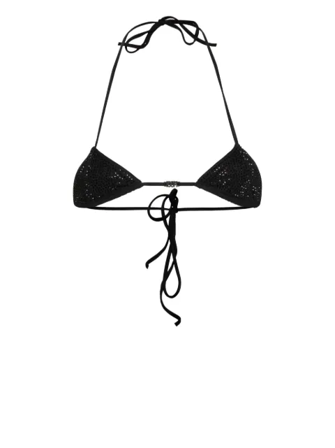 DSQUARED2 crystal-embellished bikini top Black D6BYI4830ISA01