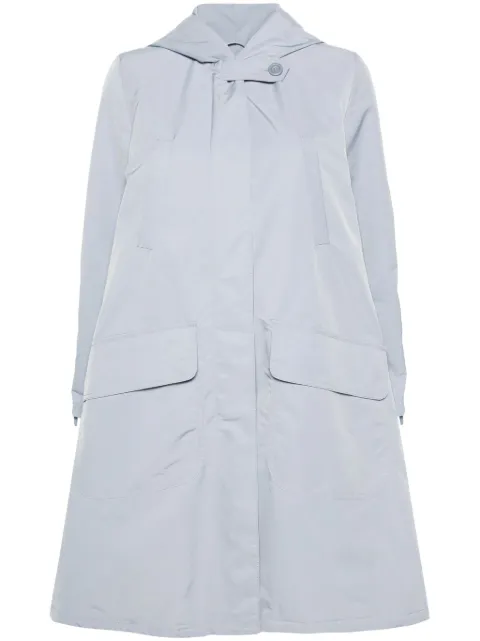 Giorgio Armani logo-tape detail hooded parka Grey 3D2L742NFNZ0