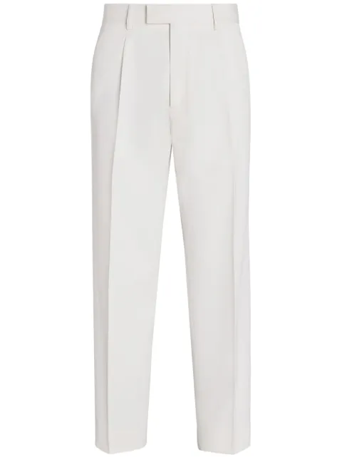 Zegna pressed-crease tailored trousers White UDI04A7TP45