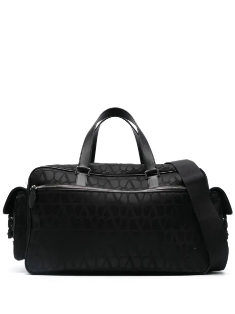 Valentino Garavani Toile Iconographe canvas duffle bag Black YB0C44CSH