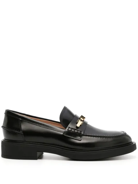 Gianvito Rossi buckle-detail leather loafers Black G2539420GOM