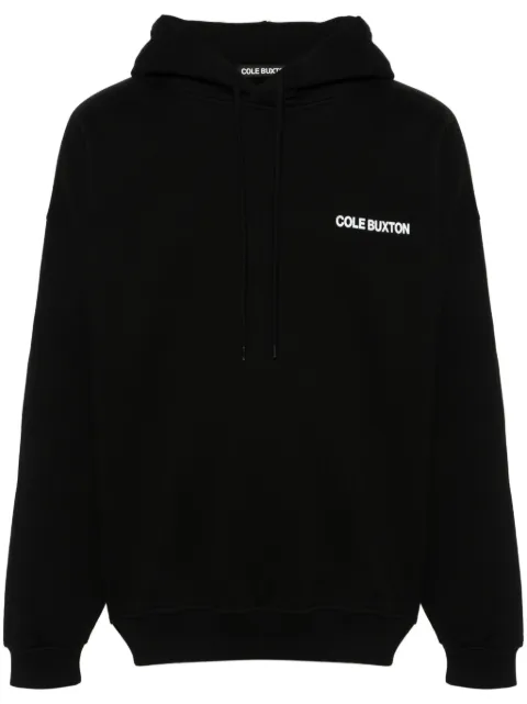 COLE BUXTON logo-print cotton hoodie Black SPHO001