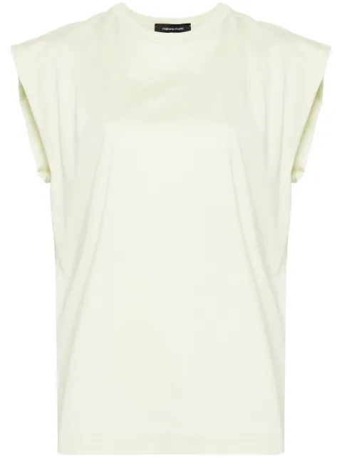 Fabiana Filippi sleeveless cotton T-shirt Green JED264F094I8700000