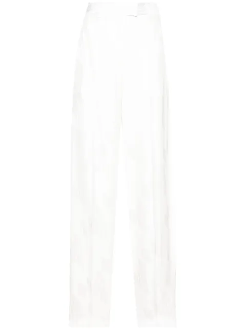 The Attico logo-jacquard trousers White 242WCP43V053