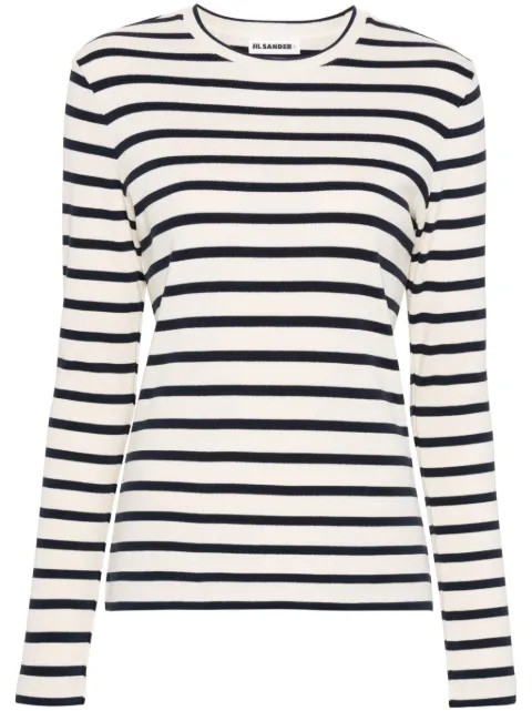 Jil Sander long-sleeve striped T-shirt White J40NH0003J46497