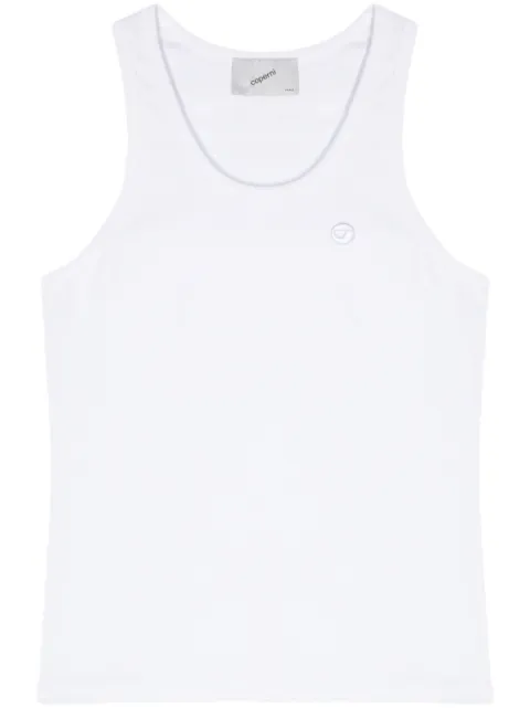 Coperni logo-embroidered cotton top White COPJS12510MEN