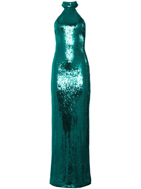Retrofete Cora sequin-embellished maxi dress Green HL248206
