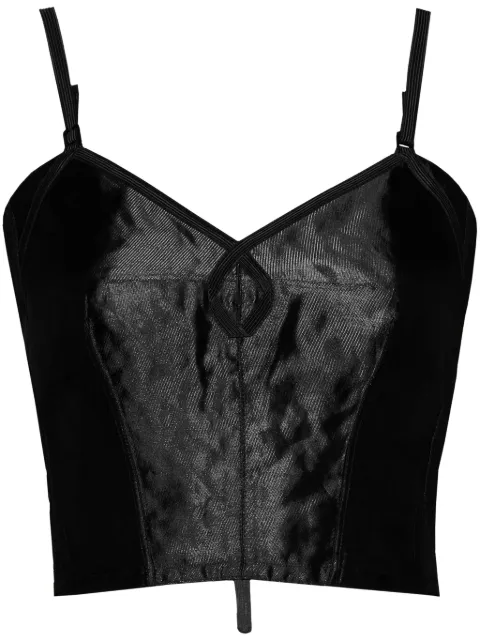 Maison Margiela Metal satin vest top Black S51NC0624S78555