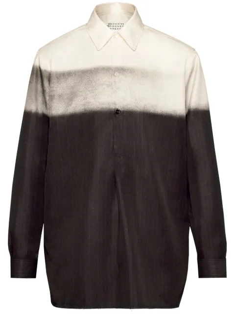 Maison Margiela Trompe l'oeil pinstripe-print shirt Neutrals S51DT0010S78466