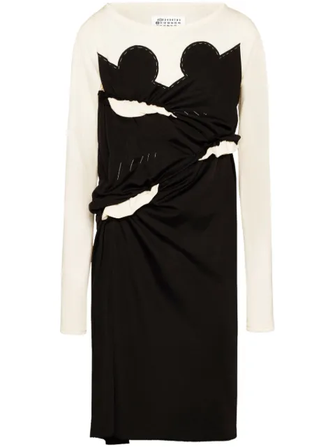 Maison Margiela Spliced-jersey midi dress Black S51DD0013S23008
