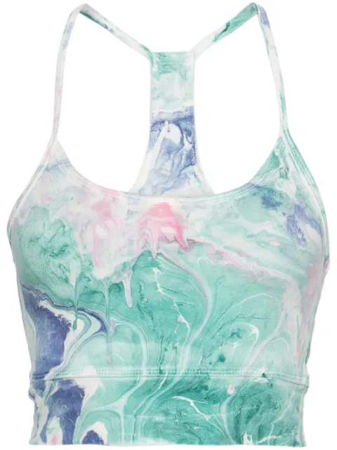 ELECTRIC & ROSE Mia marbled-pattern sports bra Green WBR053COMA