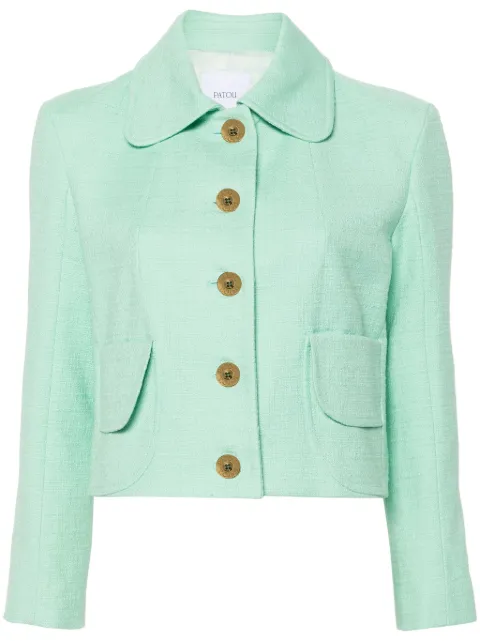 Patou cropped tweed jacket Green JA0410162705G