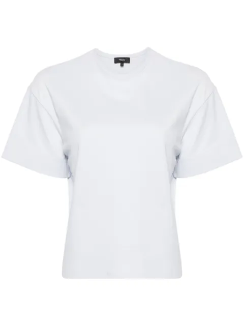 Theory piqué cotton T-shirt Blue N1124501