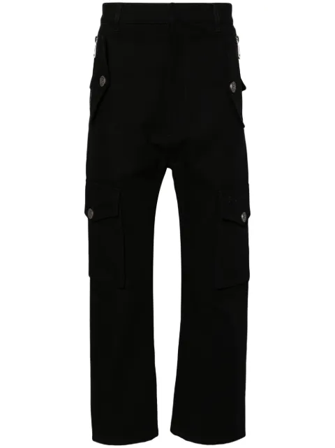Balmain straight-leg canvas cargo trousers Black CH1PQ275CE25