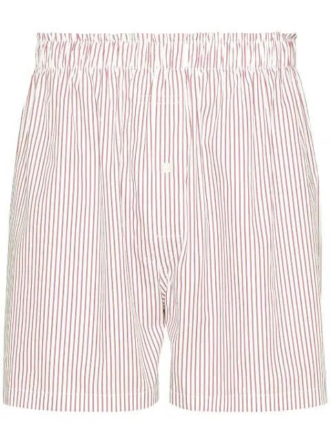 Maison Margiela striped cotton shorts Red S50MU0071STZ132