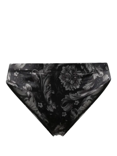 Versace Barocco-print satin briefs Black 10127711A09498