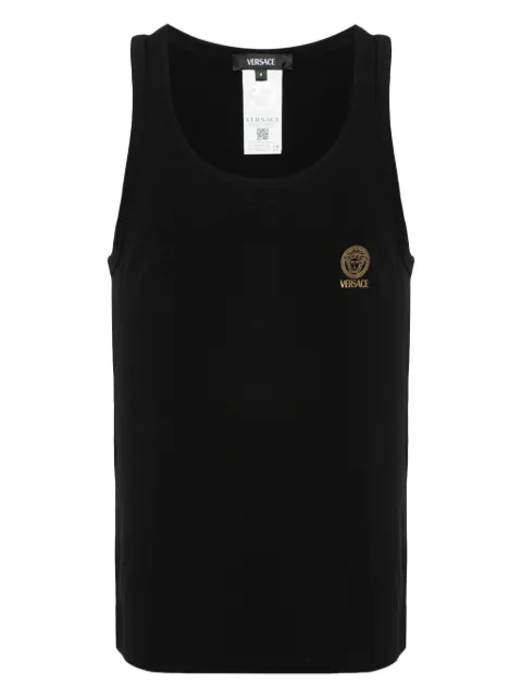 Versace Medusa round-neck tank top Black AUU010121A10011