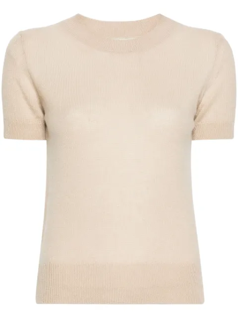 Ermanno Scervino crew-neck cashmere top Neutrals D445L331PYU