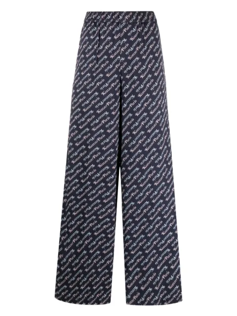 Kenzo x Verdy logo-print pajama pants Blue FE52PA0849S3