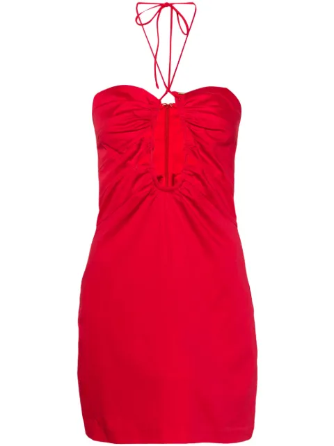 Cult Gaia Laura halterneck minidress Red DRSHSN