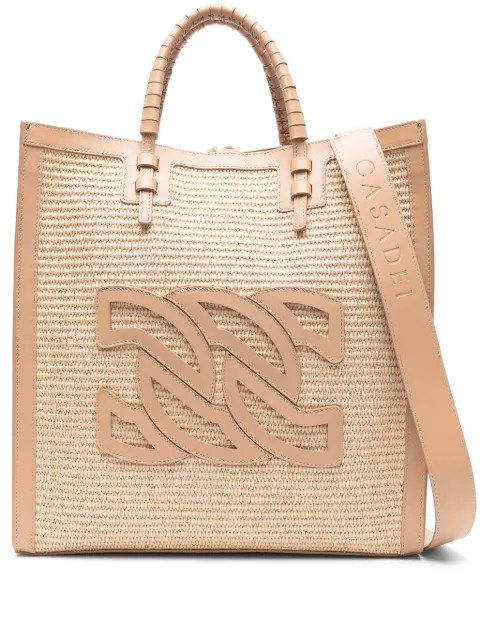 Casadei Beaurivage raffia tote bag Brown 3W379V0000BEAUR