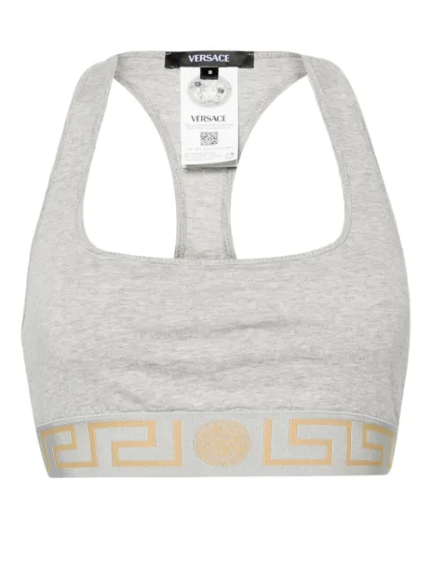 Versace Greca-underband racerback bralette Grey AUD010391A09500