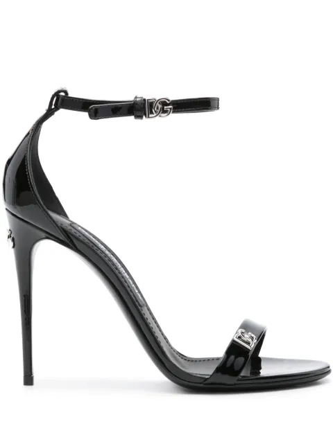 Dolce & Gabbana patent leather sandals Black CR1679AP622