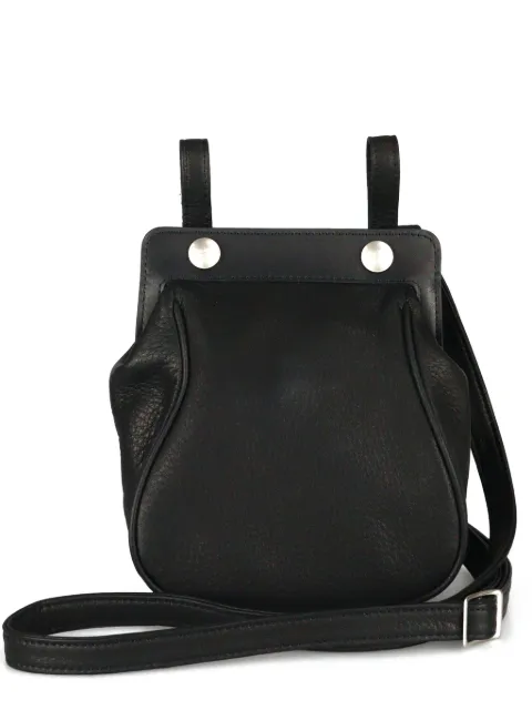 Yohji Yamamoto 2 Way Medicine leather messenger bag Black HSA037601S24
