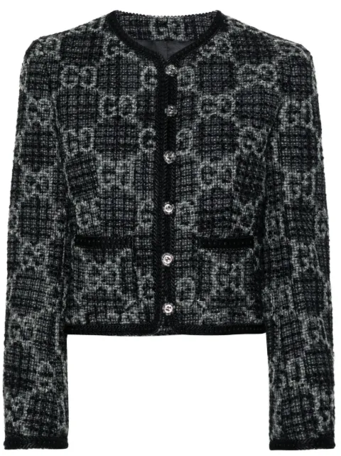 Gucci GG-pattern tweed jacket Grey 761164ZAPA41158