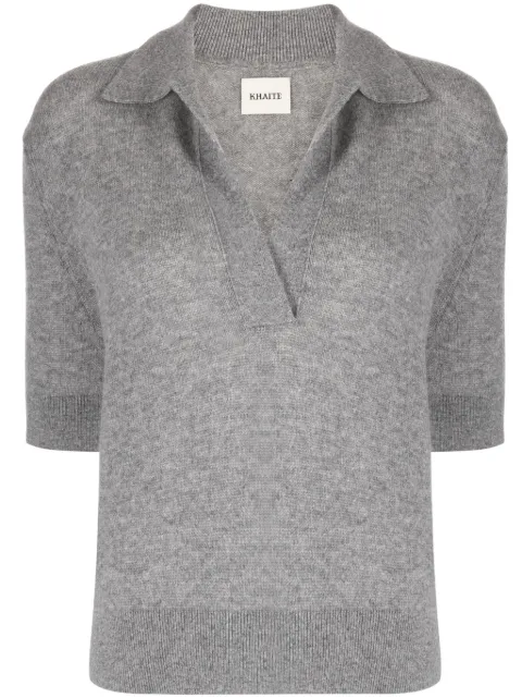 KHAITE Shrunken Jo cashmere top Grey 8787605244