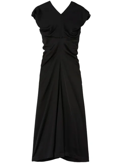 Jil Sander gathered-detail satin-finish gown Black J02CT0278J65022