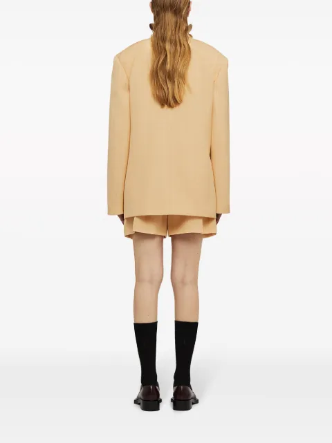 Jil Sander pleated cotton short shorts Orange J02KA0233J65005