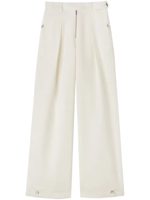 Jil Sander high-waist wide-leg trousers White J02KA0202J45007