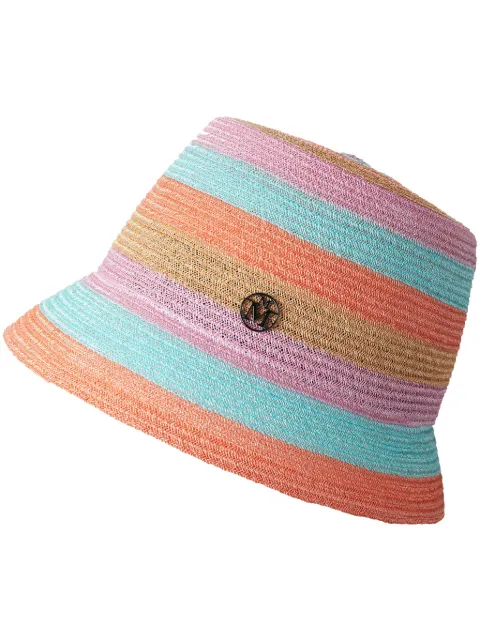 Maison Michel New Souna striped straw bucket hat Pink 1183001001