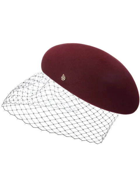 Maison Michel Emily veil-detail beret Red 2521006001