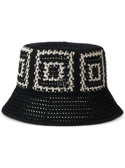 Maison Michel Axel crochet bucket hat Black 2290069001