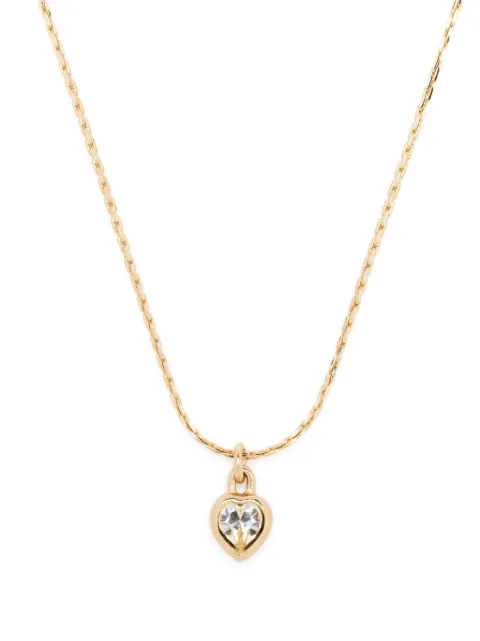Christian Dior Pre-Owned 1990s heart-pendant necklace Gold 1501465