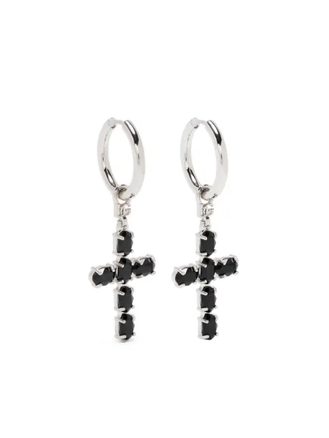 Dolce & Gabbana cross-charm hoop earrings Silver WEQ2D6W1111