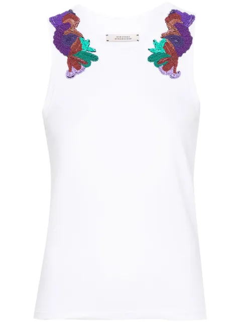 Dorothee Schumacher bead-embroidered tank top White 528318