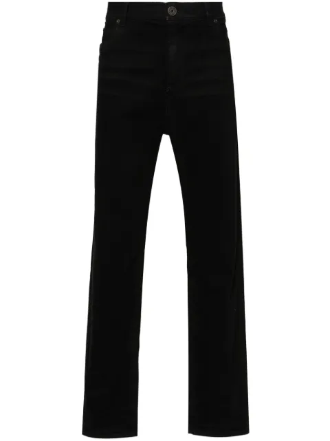 Balmain logo-embroidered straight-leg jeans Black CH1MI070DD96