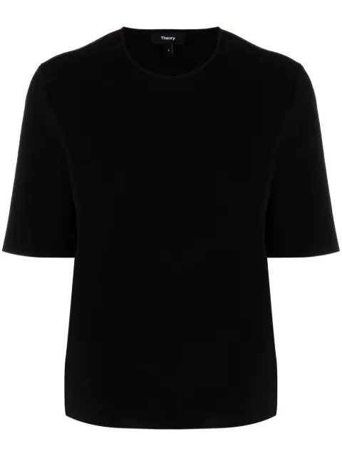Theory short-sleeve jersey T-shirt Black N1216706