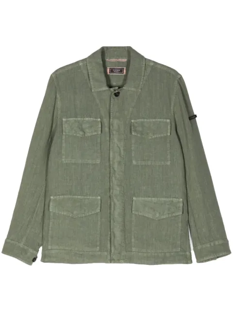 Peserico four-pockets linen shirt Green R52201T002622