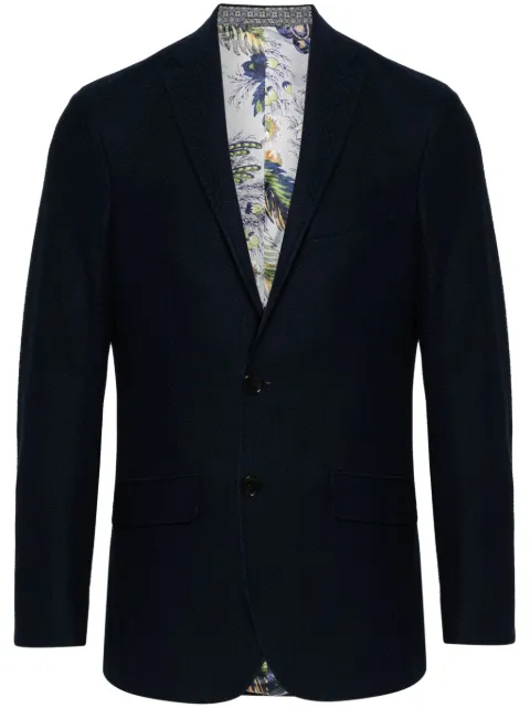ETRO patterned-jacquard single-breasted blazer Blue MRCB000199JT502