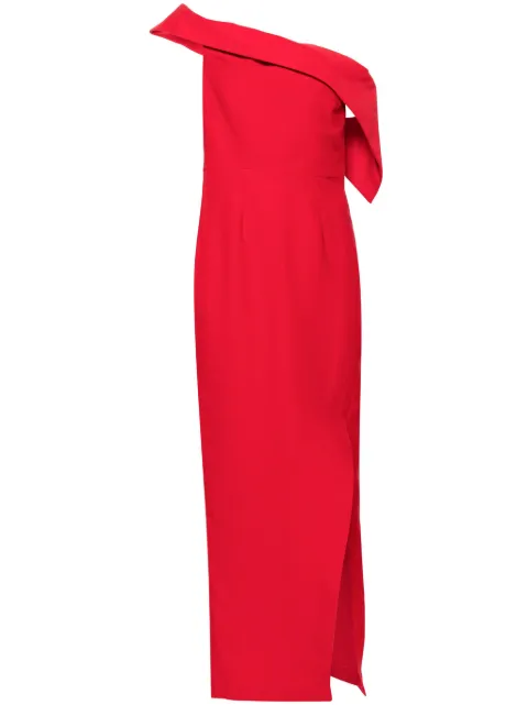 Roland Mouret off-shoulder crepe gown Red RMRS24010