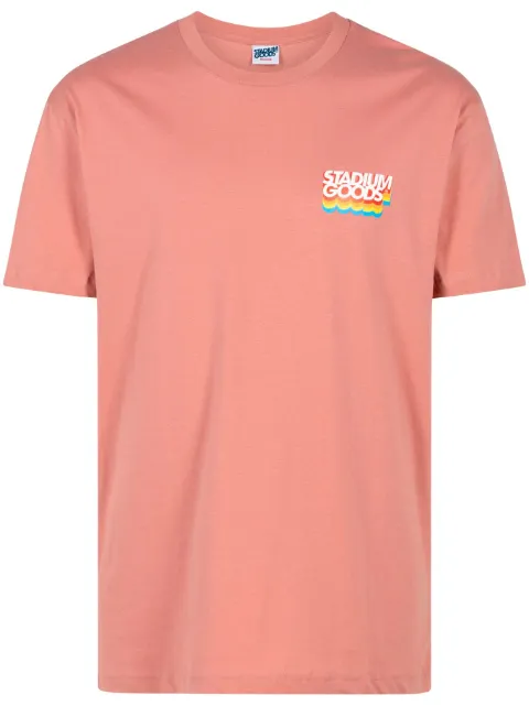 STADIUM GOODS® Gradient Logo cotton T-shirt Pink SGS0552
