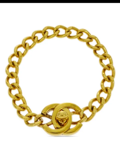 CHANEL Pre-Owned 1997 CC-logo turnlock bracelet Gold BR97P