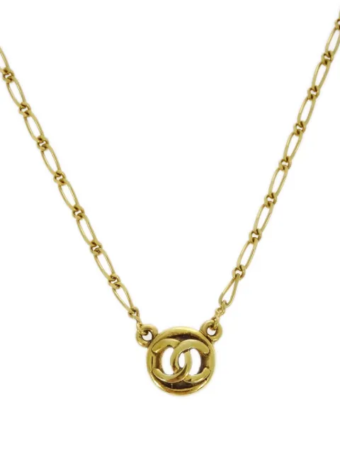 CHANEL Pre-Owned 1983 CC medallion necklace Gold NC1983